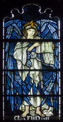 Cambridge, Jesus College Chapel, Morris & Co., Edward Burne-Jones, Cherubim, 1873